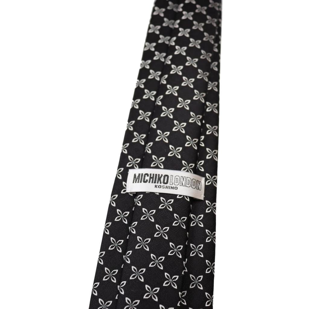 Michiko London Bonded Fabric with Lining for Made In KOSHINO Brand Komon Wrinkle-Resistant Volume, Japan, Necktie, Pattern, 100% Silk, Unisex, MKJ-041