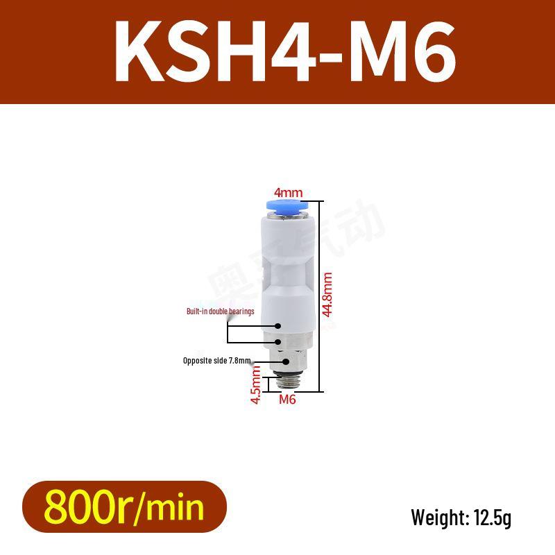 High-Speed Rotary Joint Elbow KSL4-M5 & KSH6-M6 6-12S Straight Through Connector.