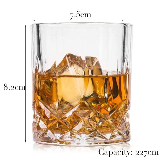 1PCS Whiskey Glass, Old Fashioned Rocks Glasses Tumblers, Glassware for Cocktail Scotch, Bourbon, Gin, Voldka, Brandy