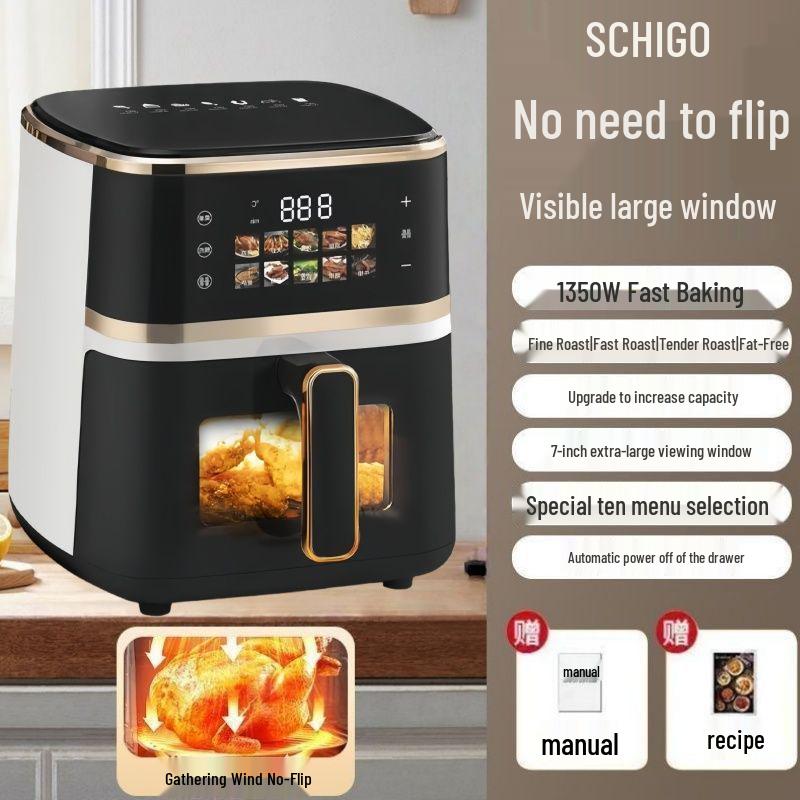 Smart Multifunctional Air Fryer with Touch Screen - Large Capacity, Oil-Free Cooking, All-in-One Oven