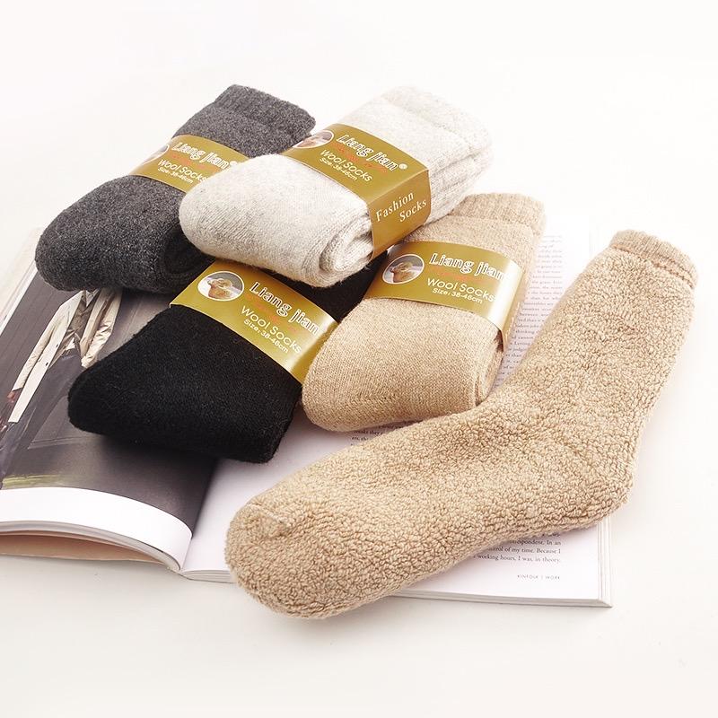 5 Perechi/Lot Șosete Bărbați Iarnă Călduroase Lână Merino Uni Șosete Uni Super Groase Zăpadă Rece Moi Confortabile Lungi Șosete de Lână EU38-46