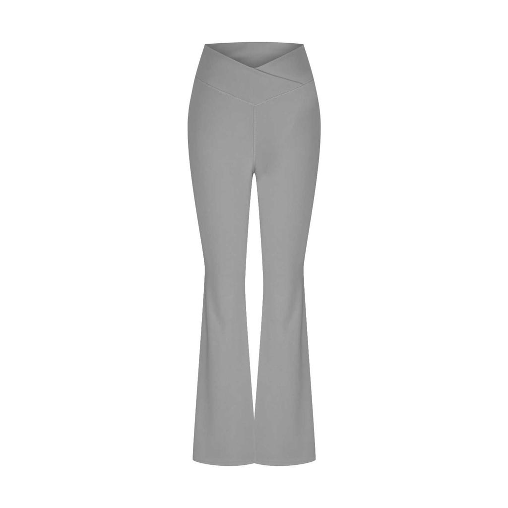 Womens Stretch Yoga Leggings Fitness Running Gym Sports Full Length Pants Flared Trousers