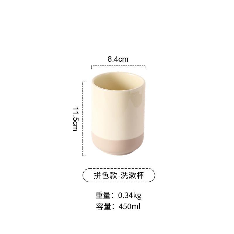 Creative Ceramic Toothbrush Holder Rinse Cup Bathroom Accessories Home Ceramic Rinse Cup Toothbrush Holder Hotel Home Decoration