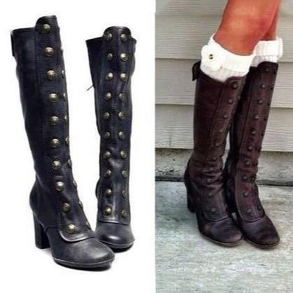 Autumn And Winter Fashion Rivet Boots