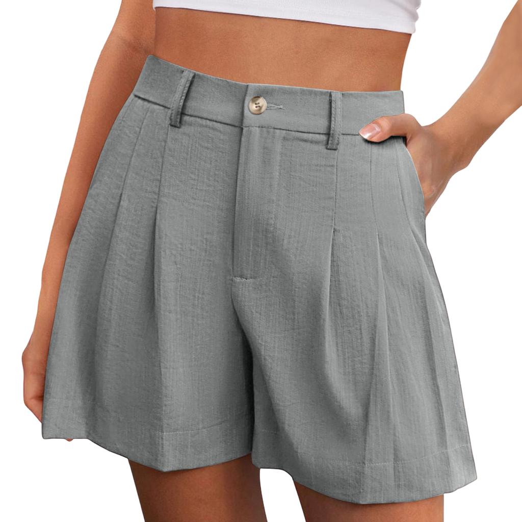 Women's Shorts Casual Summer Color Drawstring Beach Loose Pockets Shorts