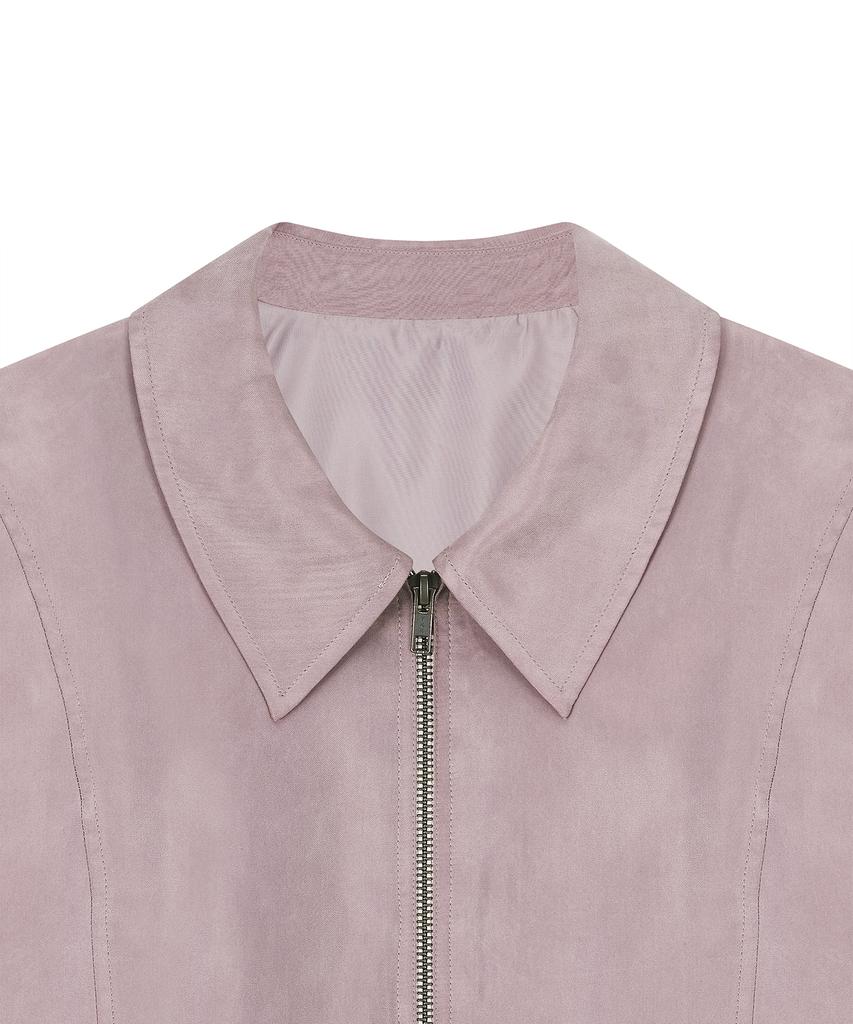 Noirer Fluid Swing Top Jacket (Ash Pink)