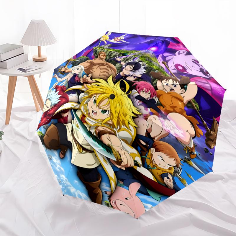 1pc Seven Deadly Sins2 Umbrella, Sun Protection, And UV Shielding. It Has Eight Sturdy Ribs for Outdoor Use And Perfect Gift