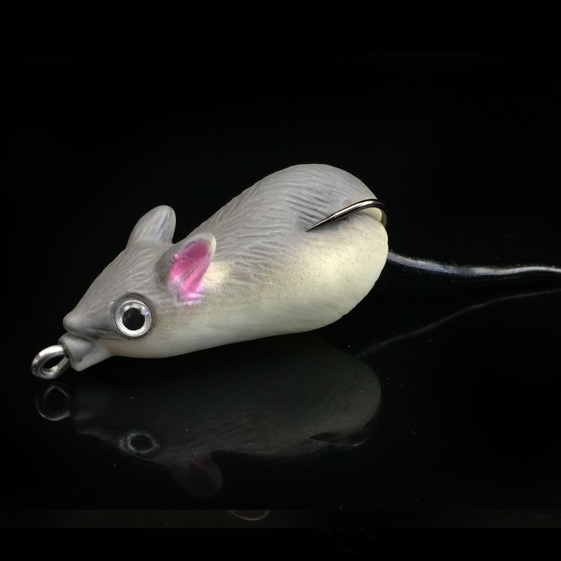 Fishing Rubber Mouse Soft Large Lures Baits Top Water Tackle Hooks Bass Bait New