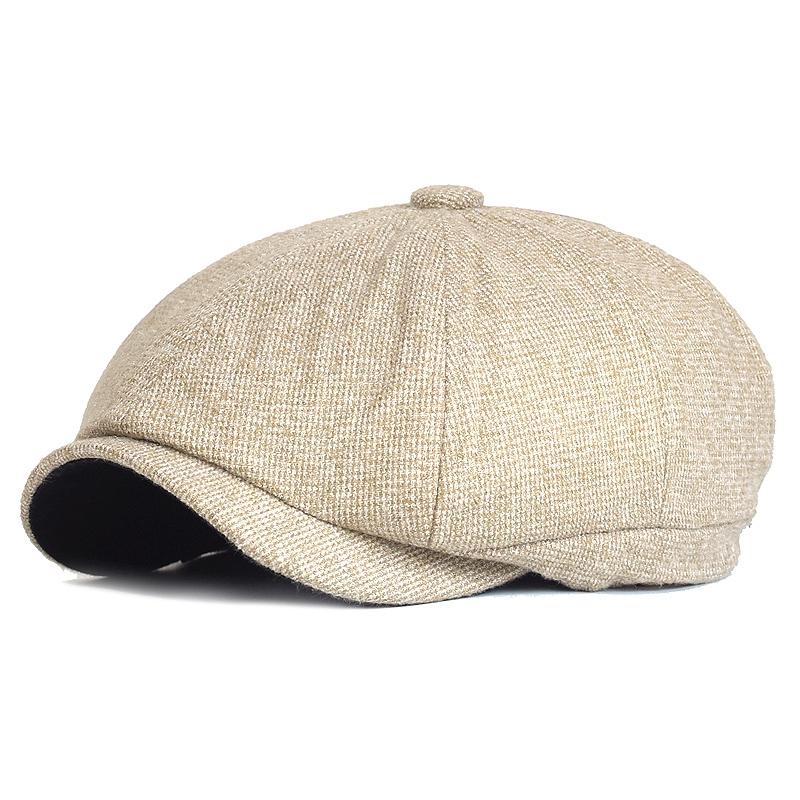 Winter Thick Warm Newsboy Caps Men Soft Octagonal Hat For Male Detective Hats Retro Driver Flat Caps
