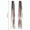2Pcs Handmade Bohemia Clip In Hair Extensions 16/20 Inches Braided Ponytails  for Women