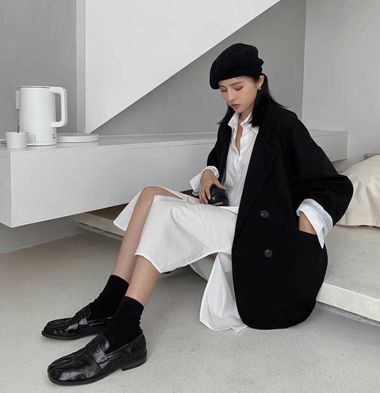 Women's Casual Blazer: 2025 Korean Style - Versatile, Drop Shoulder