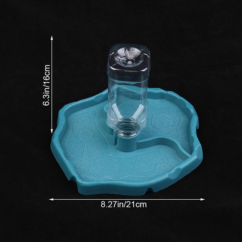 Reptile Feeders Waterer Automatic-refilling Turtle Water Dispenser Bottle Tortoise Food Water Bowl Feeding Dish for Lizards