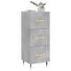 VidaXL Buffet Gris béton 34,5x34x90 cm Bois d'ingénierie 828584
