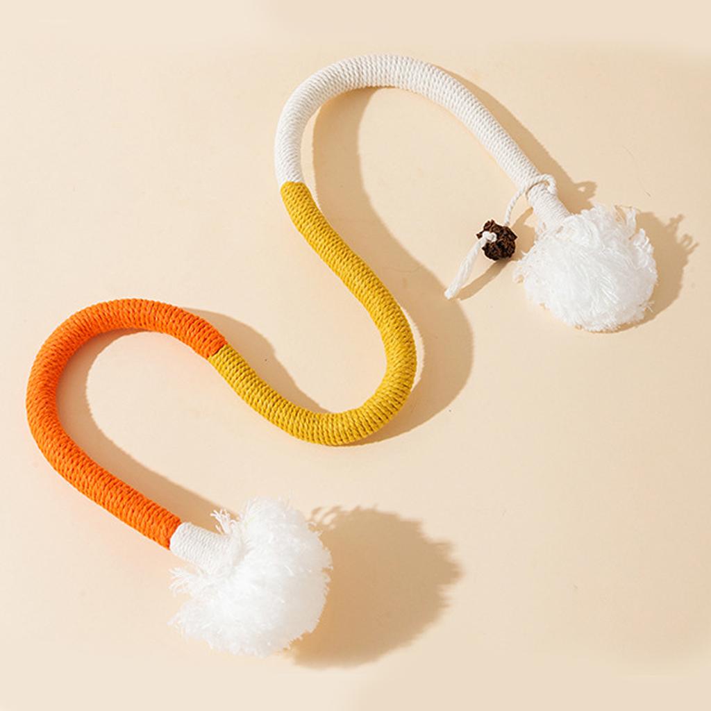 Plush Cotton Rope Cat Toy Interaction Cat Teaser Stick Self Teasing Cat Active Toy Exercising Activity Entertainment Toy
