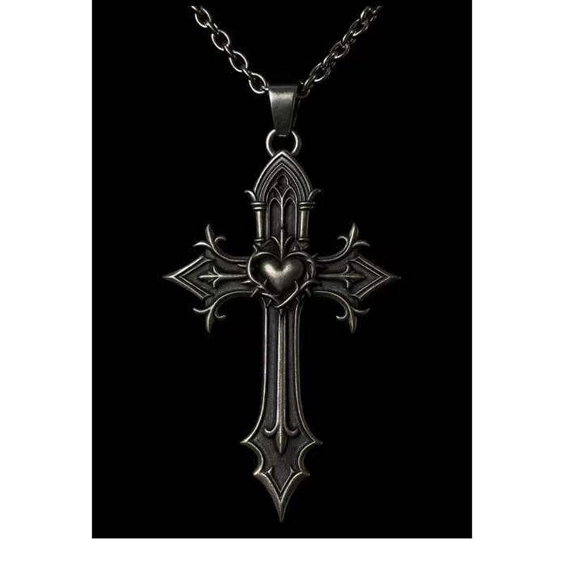 

Персоналізоване ретро-готичне хрестоподібне етнічне візерункове намисто Модний перебільшений стиль Підвіска