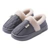 Waterproof cotton slippers women's winter new velvet warm root cotton drag couple thickened cotton shoes wool slippers shoes
