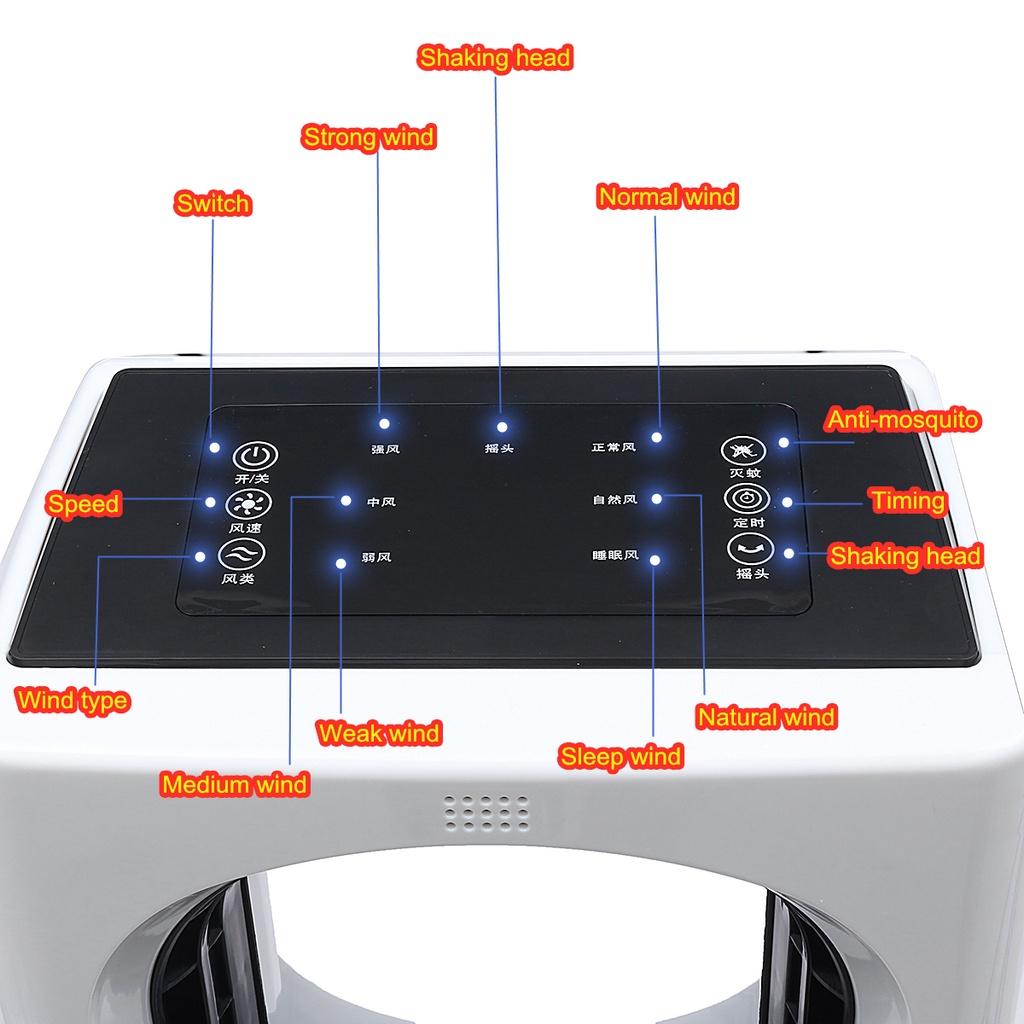 65W Bladeless Fan Electric Fan Desktop Blower 220V Insect-Trap Anti-mosquito Fan Remote Control Air Cooler Circulation Fans