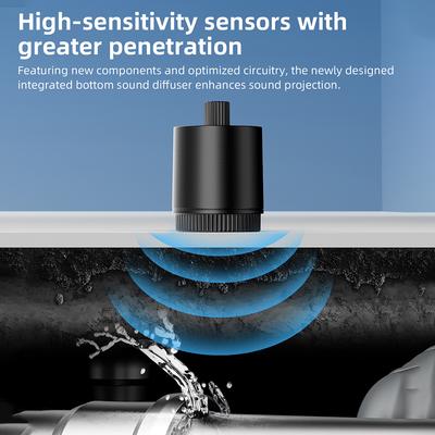Wasserhauptleitungsleckdetektor Unterirdischer Rohrleitungsleckmonitor Tragbarer Typ-C Leckdetektor-Kit mit Kopfhörern für Innen- und Außenbereich