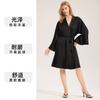 Nightgown WB Ruffle Edge Premium Sense Elegant Satin Spring and Summer Medium and Long Women's Pajamas Loungewear 1191