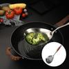 Large Colander Ergonomic Wooden Handle Large Capacity Quick Drain Triangular Holes Stainless Steel 304 Food Grade Large Slotted Spoon