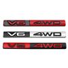3D Metal V6 4WD Logo Car Trunk Badge Emblem Rear Body Tailgate Adhesive Badge For Prado Land Cruiser 4Runner Highlander