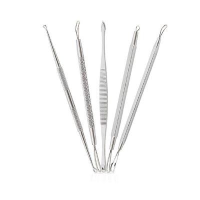 5pcs Pimple Acne Comedone Blackhead Blemish Extractor Remover Stainless Tool Kit
