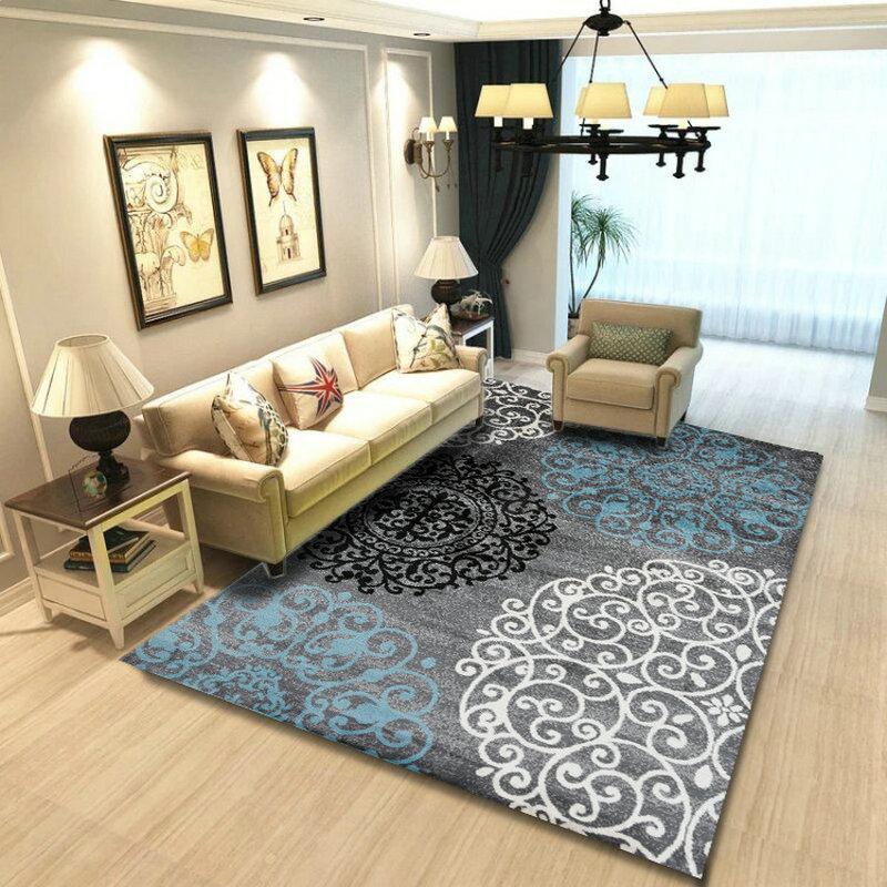 Geometrischer Schlafzimmerraum Vollteppich Schmutzabweisend Büro Couchtisch Teppich Zuhause Wohnzimmer Teppich
