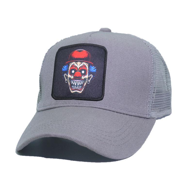 Trendy Fashionableable Clown Embroidery Stitched Baseball Cap For Men And Women, Backless Hip-Hop Hat, Summer Breathable Mesh Sun Gorras Unisex Str