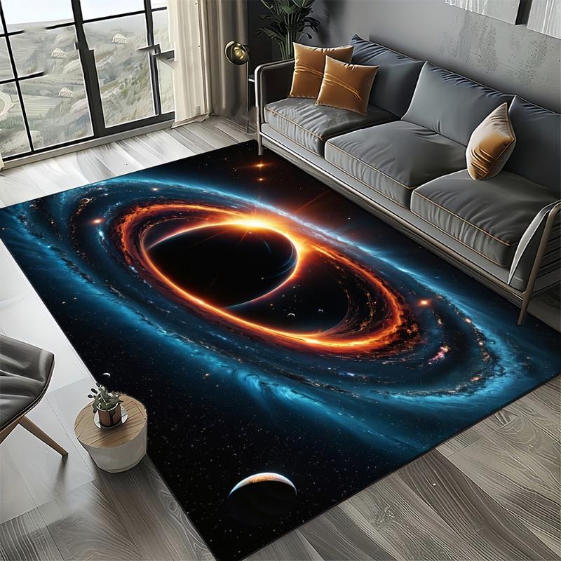 Cosmic Nebula Star Black Hole Galaxy Carpet Rugs Living Room Decor Carpets Home Bedroom Non-slip Area Floor Mat Entrance Doormat