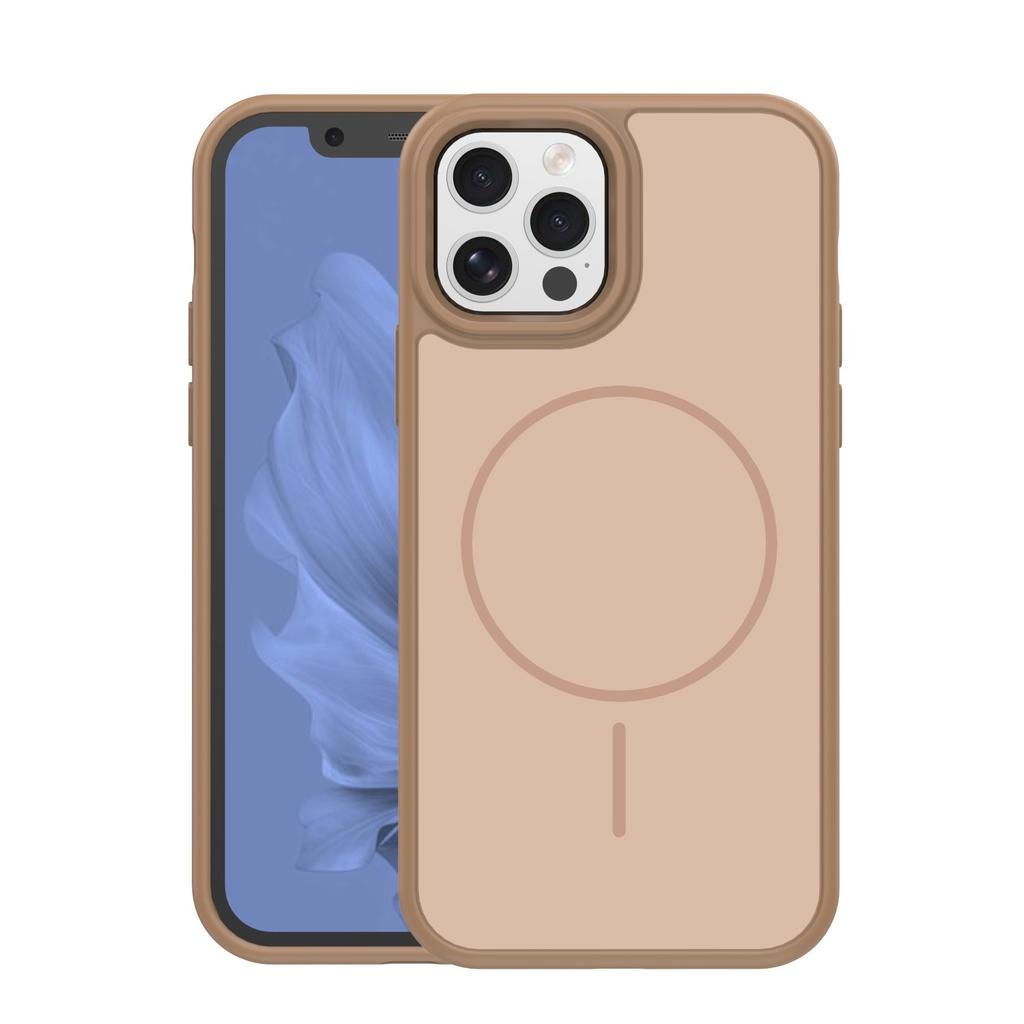 Frame Thin Mag Cover For Iphone 12 / 12 Pro 6.1" Brown
