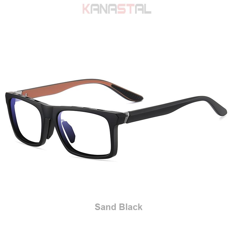 Damen Blaulichtfilterbrille Herren Lesebrille Rezeptoptische Gläser Kurzsichtigkeit Quadratisch Antibeschlag TR90 Brillengestell