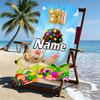 Custom Name Personalized Candy Crush Saga Print Beach Towel, for Trip Camping Beach Party Home Decor, Birthday Gift for Family & Friends