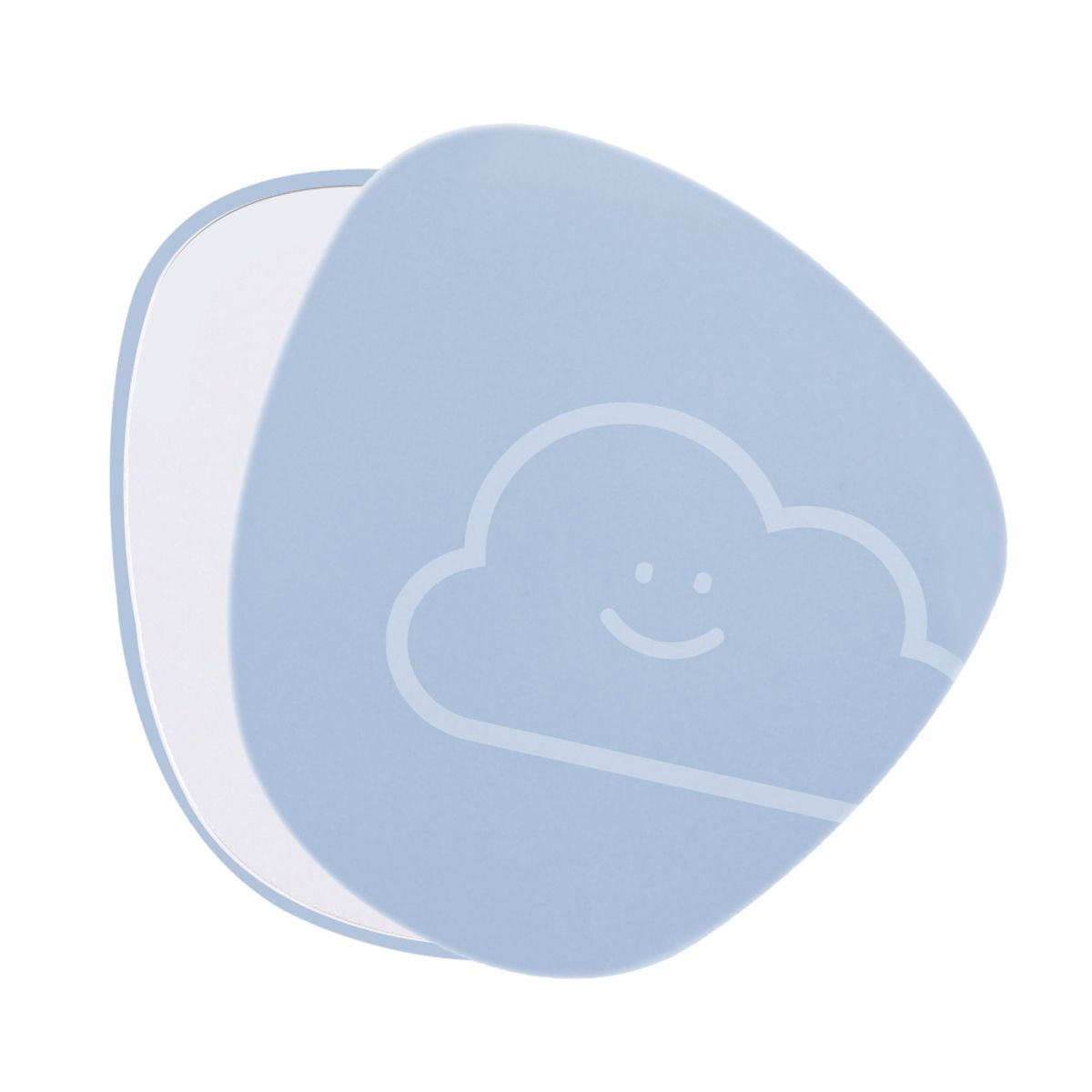 Lightweight and Slim Hand Mirror Fluffy Cloud Sky Blue 2P