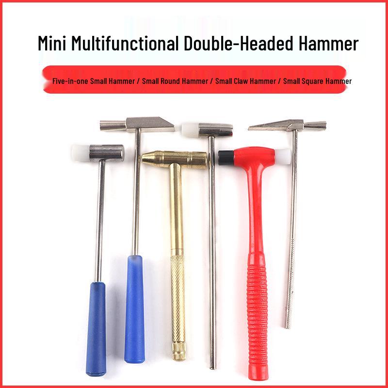 Multi-Functional Mini Clock & Watch Repair Hammer - Round Head, Small Sledgehammer, Handmade DIY Tool Claw Small Iron Hammer