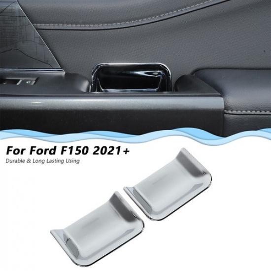 Interior Front Door Handle Bowl Cover Trim for Ford F150 2021+Chrome Accessories