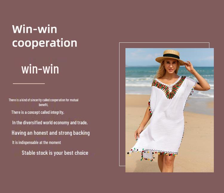 Plus Size European & American Beach Cover-Up Robe - Sexy Loose Shirt Style Long Dress for Women