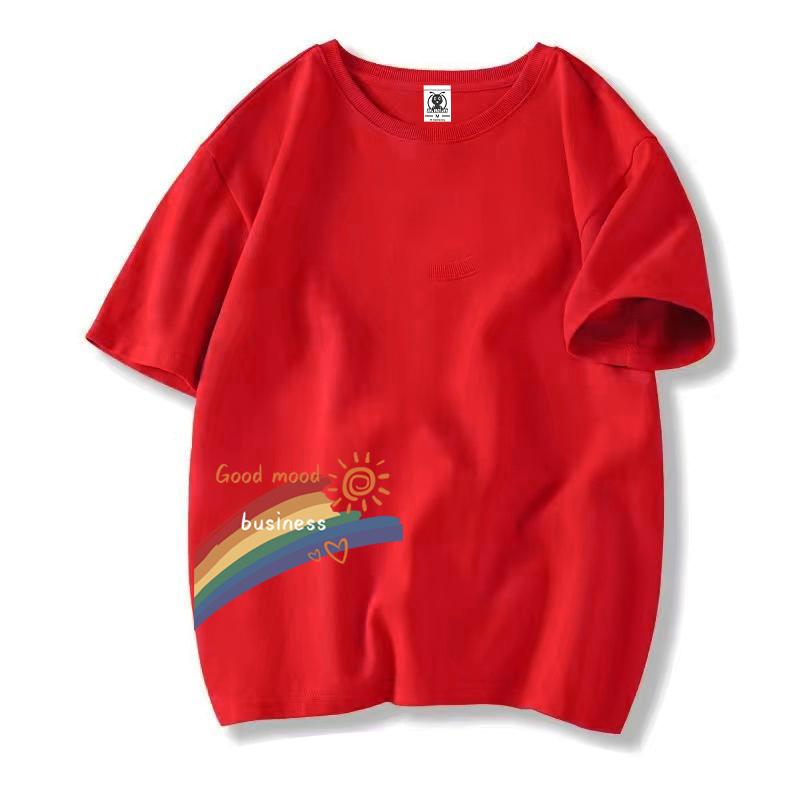 Unisex T Shirt for Women Korean Fashion Loose Teen Oversized Plus Size Tops Printed Graphic Om