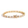 New Arrival Square Baguette Zirconia Tennis Bracelet Fashion Iced Out CZ White Gold Plated Bracelet Jewelry