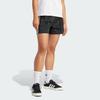Adidas Originals Striped Logo Embroidered Casual Shorts Women Bottoms Black IU2425