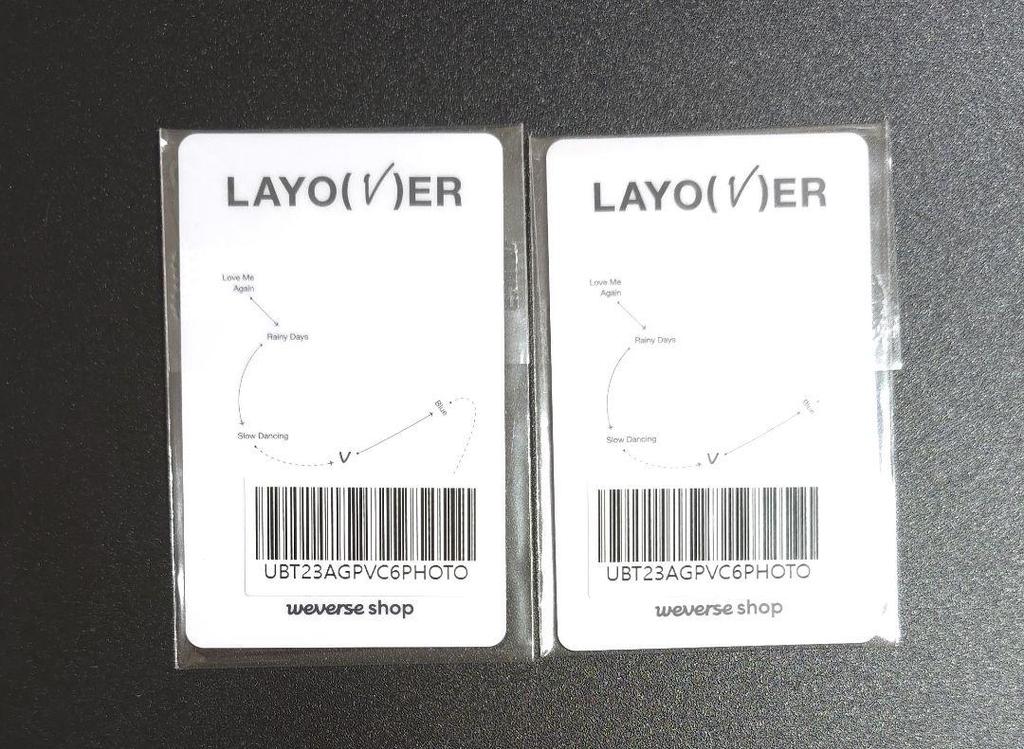 [USED] BTS V LAYOVER WEVERSE GLOBAL Bonus V Trading Card