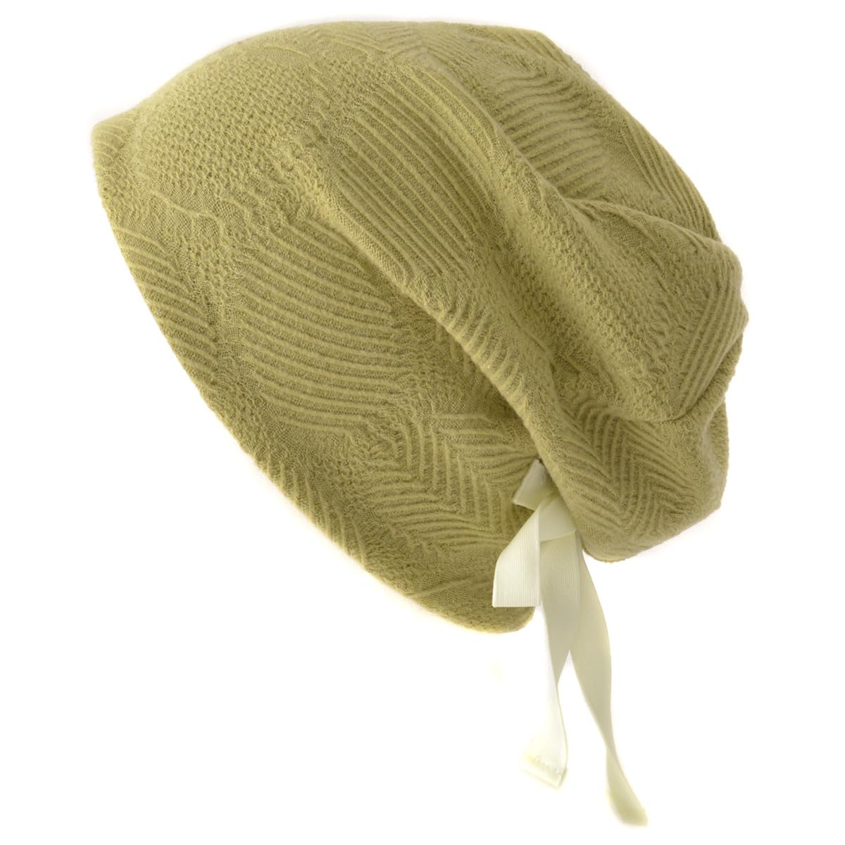 

ШАРМ Сделано в Японии Шляпа из органического хлопка с лентой x Большой размер Регулируемая 100% [Свободный размер/Желто-белый]