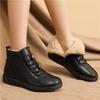 Winter New Mother's Cotton Shoes Snow Boots Plush Warm Middle-aged Old-age Cotton Shoes Soft Soled Flat Bottomed Women's Cotton Boots