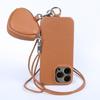 Crossbody Lanyard Genuine Leather Case For iPhone 16 Pro Max 15Pro 11 13 12 14Pro Cover Cases With Strap Leather Bag For Airpods