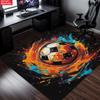 Watercolor Splash Soccer Large Room Carpet Non Slip Cartoon Kids Bedroom Living Room Floor Mat Home Decor Children's Play Carpet