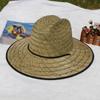 Hollow Grass Hand Woven Big Brim Sun Hat Fishing Hat Travel Seaside Vacation Straw Hat