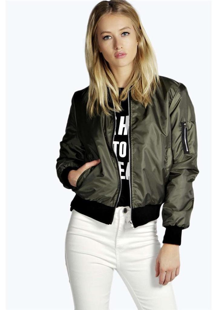 Giacca Moda Autunno Inverno 2016 Europa America Colore Unico Zip Corta