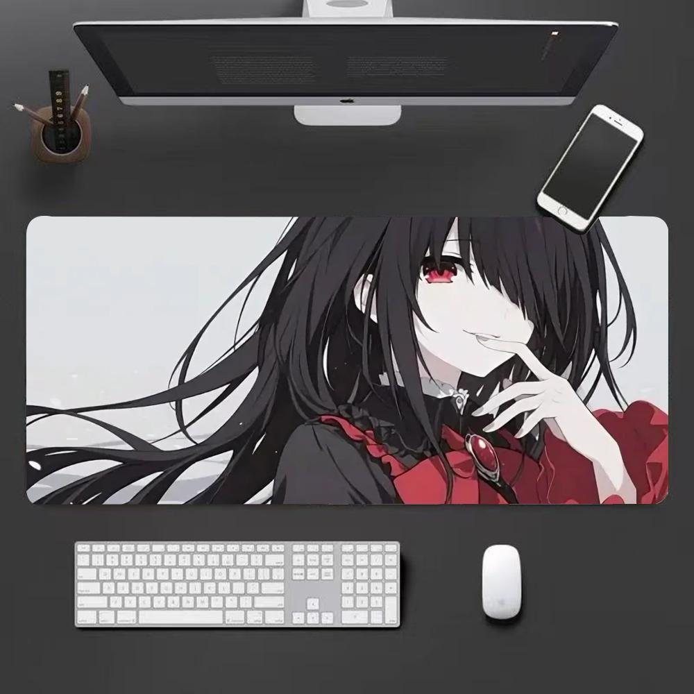 Kurumi Tokisaki Mouse Pad Mousepad Large Gaming Mouse Pad LockEdge Thickened Computer Keyboard Table Desk Mat