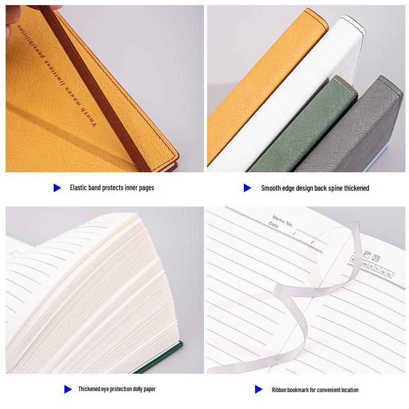 Minimalist Rope-Bound Hardcover Notebook - Customizable Logo for Office or Business Use