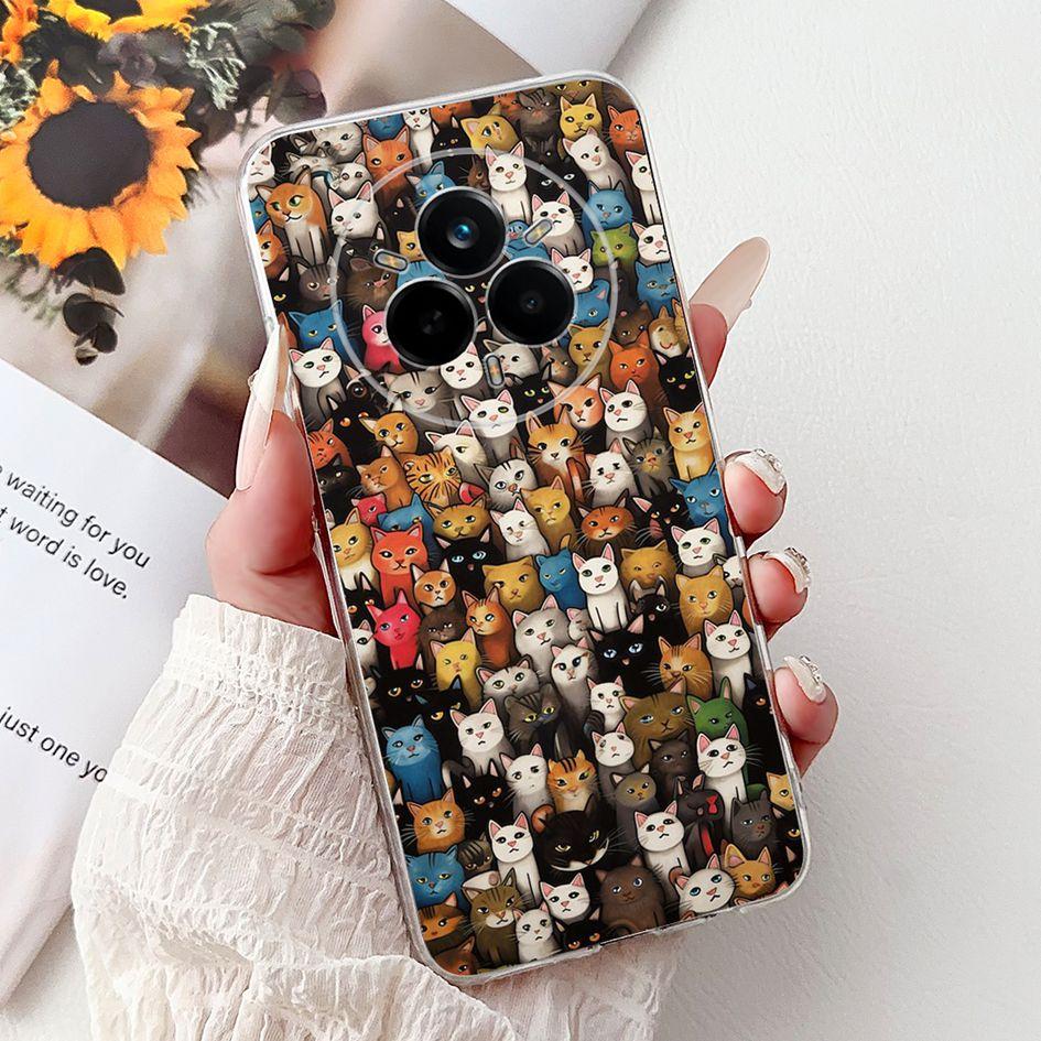 Für Realme 14 Pro 5G Hülle 2025 Cover Cooler Drache Löwe Cartoon Weiche Klare Silikon Handyhüllen Für Realme 14 Pro+ 14Pro Plus Capa