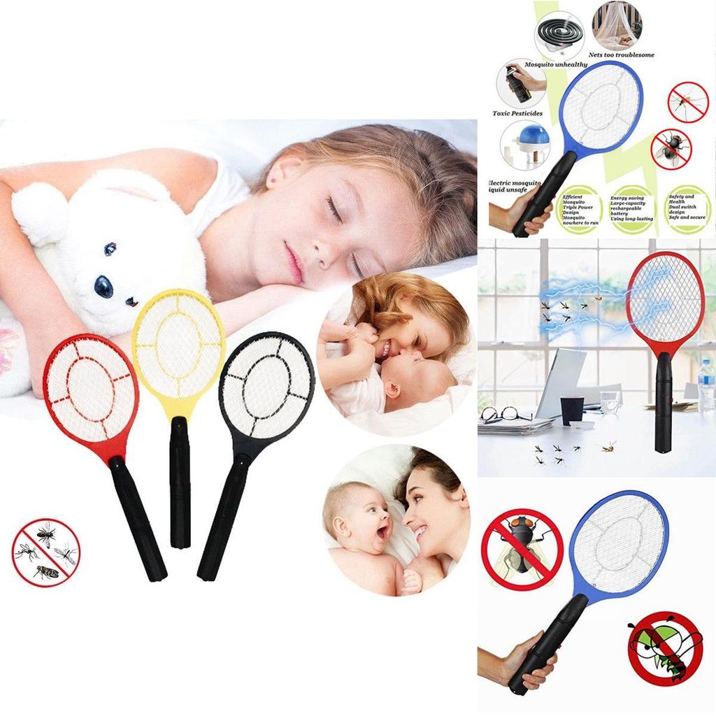 Handheld Fly Electric Swatter Zapper Use Insect Racket Bug Killers Mosquito